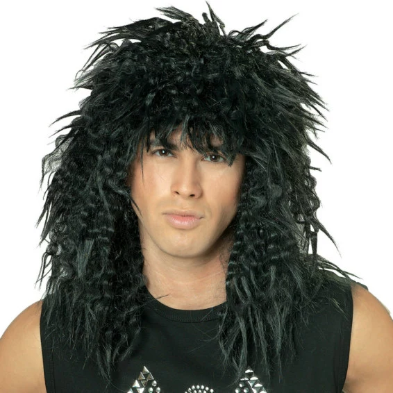 Rock Star 80's Wig (Black) Adult 3 Rock Star 80's Wig (Black) Adult