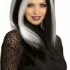 Sinister Stripes White/Black Adult Wig -Fancydress Shop 31931