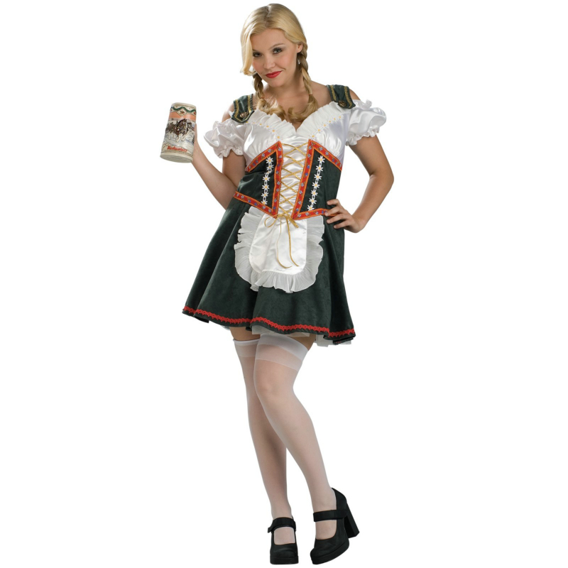 Beer Garden Girl Plus Adult Costume 3 Beer Garden Girl Plus Adult Costume