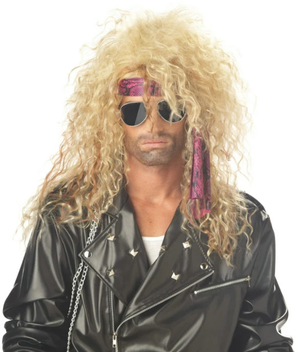 Heavy Metal Rocker Blonde Adult Wig 3 Heavy Metal Rocker Blonde Adult Wig