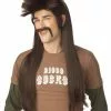 Mississippi Mud Flap Brown Adult Wig 1 Mississippi Mud Flap Brown Adult Wig -Fancydress Shop 61182