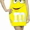 M&M Yellow Tank Dress Adult Costume -Fancydress Shop 61724