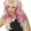 Truly Outrageous (White/Pink/Purple) Adult Wig