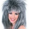 Glitter Diva (Silver/Black) Adult Wig -Fancydress Shop 69391