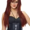 Sleek Red Deluxe Wig Adult -Fancydress Shop 69599