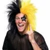 Sports Fanatic Wig - Black & Yellow -Fancydress Shop 79290
