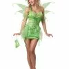 Green Tinkerbell Adult Plus Costume -Fancydress Shop 802069