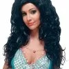 Aqua Bella (Black) Adult Wig 2 Aqua Bella (Black) Adult Wig -Fancydress Shop 802118