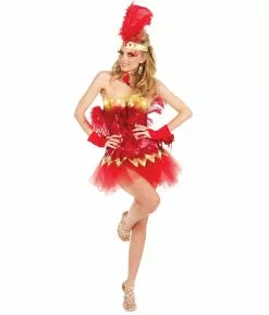 Fabulous Red Firebird Light Up Adult Costume