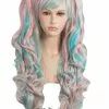 Blue And Pink Cosplay Adult Wig 2 Blue And Pink Cosplay Adult Wig -Fancydress Shop 803157