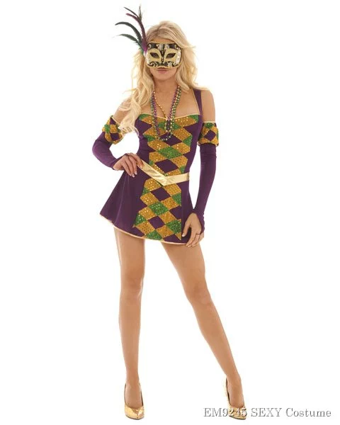 Women's Mardi Gras Maven Sexy Costume 3 Women's Mardi Gras Maven Sexy Costume