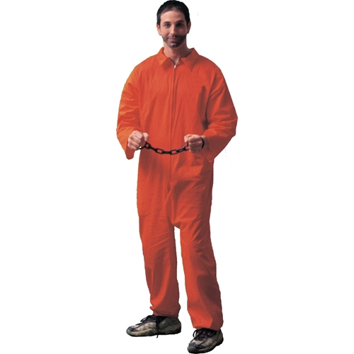 Jail Bird Convict Adult Costume 3 Jail Bird Convict Adult Costume