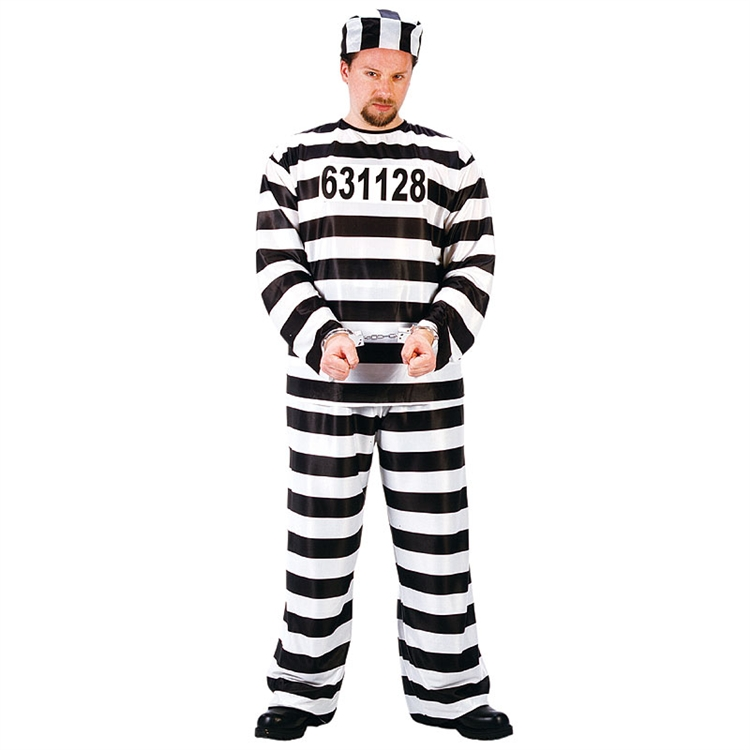 Adult Man Convict Costume 3 Adult Man Convict Costume