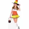 Adult Sexy Candy Corn Witch Costume 2 Adult Sexy Candy Corn Witch Costume -Fancydress Shop FW120114