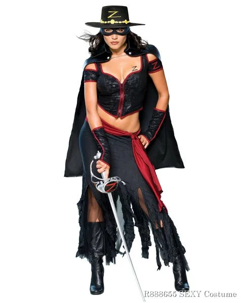 Womens Lady Zorro Sexy Costume 3 Womens Lady Zorro Sexy Costume