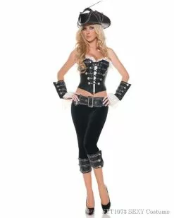 Deluxe Sexy Rouge Pirate With Pants Womens Costume