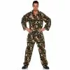 Army Jumpsuit Military Adult Costume -Fancydress Shop UN 29189