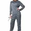 Womens Striped Prisoner Costume -Fancydress Shop womens prisoner costume